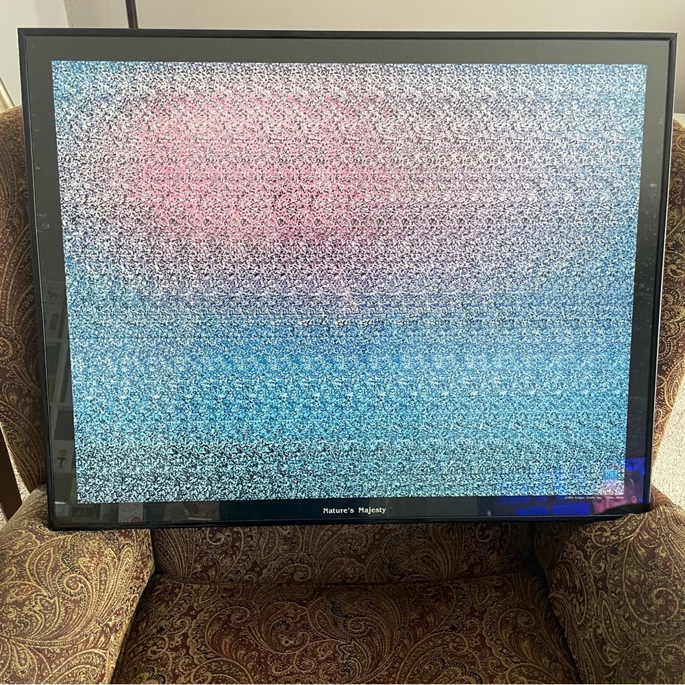 1993 MAGIC EYE Poster NVISION GRAFIX 3D NATURE'S MAJESTY Illusion 28x22